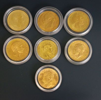  EUROPE 
3 coins of 20 kroner gold Frederik VII, Oscar II, Christian X 
1 coin of...