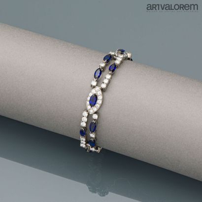 Bracelet in white gold 750°/°° composed of...