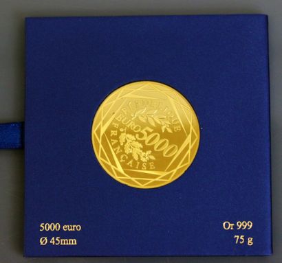 null FRANCE

A 5000 euros Hercules coin in 999°/°° gold. Edition of the Paris mint...