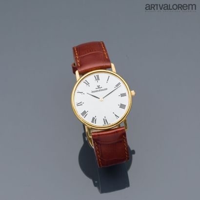 null JAEGER LECOULTRE

Men's wristwatch in yellow gold 750°/°°, white dial with painted...