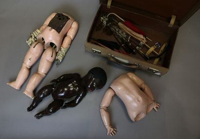 null Miscellaneous lot including incomplete phonograph baby body - black celluloid...