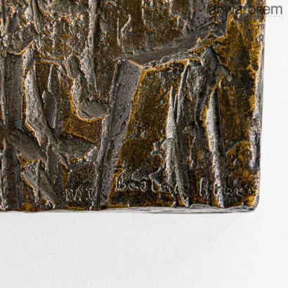 null Béatrice ARBET (XXe siècle)

Oiseau

Plaque en bronze à patine brune, EA1

En...