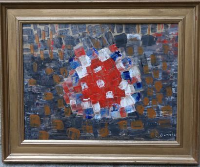 null Claude BOUSSIER (1925-2014) 

Composition

Oil on cardboard, signed lower right.

27...