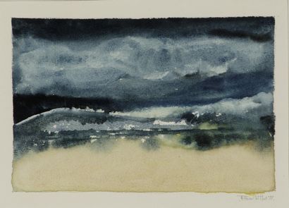 null Françoise GAUCHET (XXth century)

- Untitled, August 1979, watercolor, signed...
