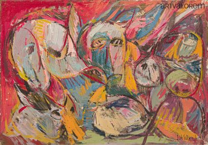 null Julio SILVA (1930-2020)

"Aux aguets" huile sur toile signée en bas à droite...