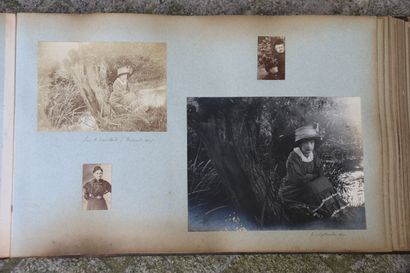 null Album of family photographs "Souvenirs" 1905 to 1910 : wedding, car, leisure,...