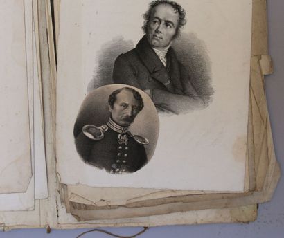 null Lot of about a hundred engraved and lithographed portraits from the 16th to...