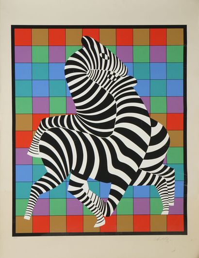 null 
VASARELY Victor (1906-1997) 




Zambo, 1987




Sérigraphie en couleurs, n°82/250,...