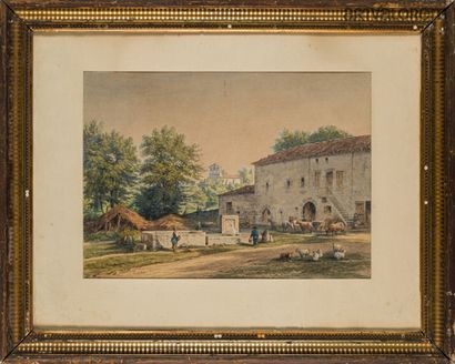 null Gaspard GOBAUT (1814-1882)

The farmhouse 

Watercolor on paper, signed lower...