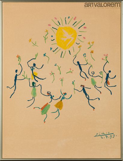 null Pablo PICASSO (1881-1973), d'après

Ronde de la jeunesse au soleil, 2.7.59

Lithographie...