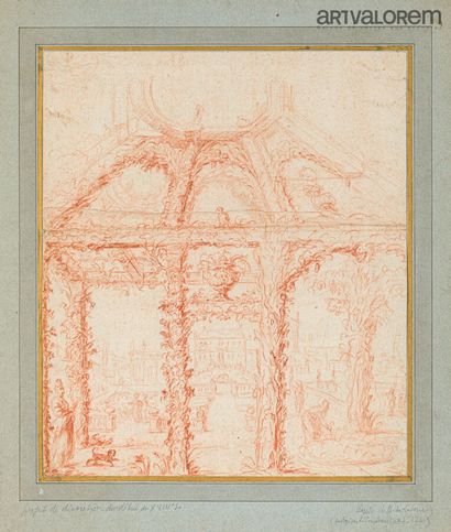 null French school, beginning of the 18th century 

Project of a gazebo in an animated...
