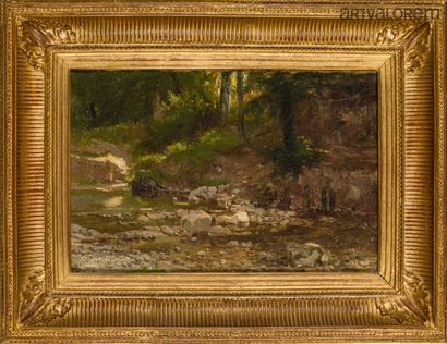 null THEODORE JOURDAN (1833-1908)

Rivière dans un sous-bois

Huile sur toile signée...