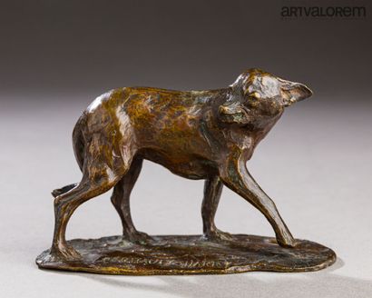 null 
Émile PERRAUD-HARRY (1878-1938)




Petit chien




Épreuve en bronze, signée...