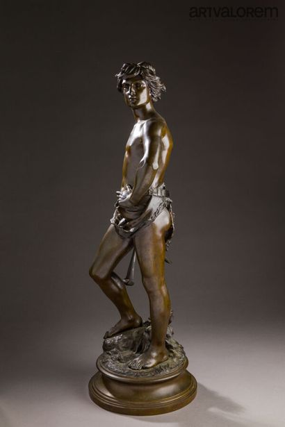 null Adrian GAUDEZ (1845-1902)

David

Groupe en bronze patiné, signé, cachet de...