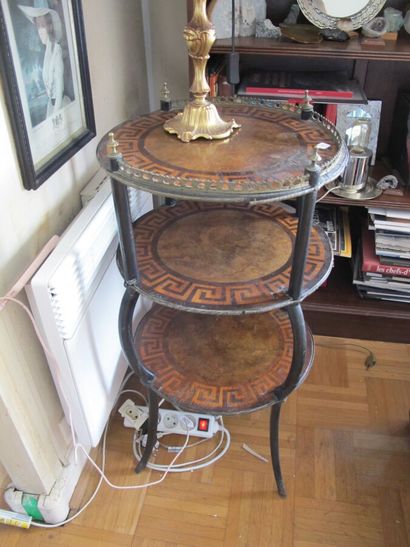 null Table of living room, out of wood of veneer, the plate with decoration of marquetry...