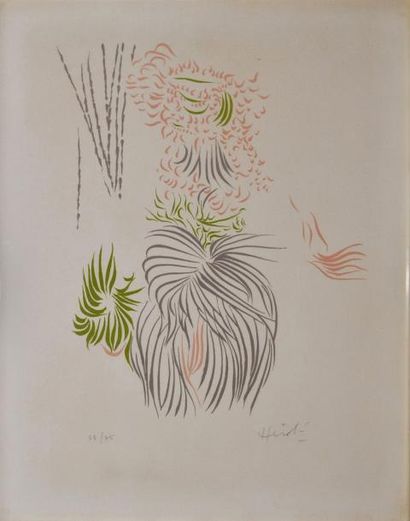 HEROLD Jacques (1910-1987) "Composition sans titre", lithographie en couleurs, n°38/75...