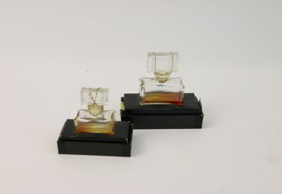 null Rothschild - (années 1990)

Deux flacons en verre incolore pressé moulé de section...