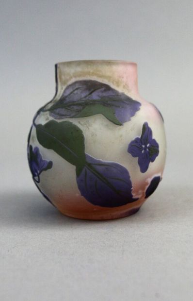 null Emile GALLE (1846-1904)

Petit vase cylindrique en verre multicouche sur fond...