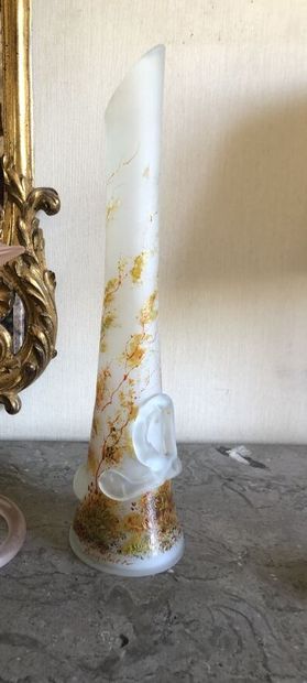 BOGOLORN

Blown glass vase with high bevelled...