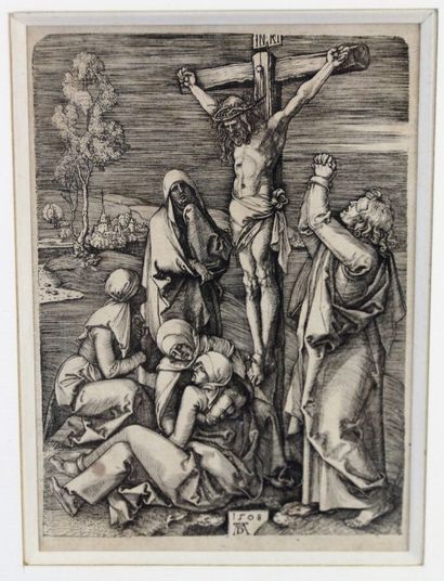 null Gravé par WIERIX, d'après Albrecht DURER

La crucifixion

Gravure en noir sur...