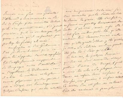 null HAUSSMANN Georges Eugène (1809-1891) 

 3 Lettres autographes signées à « Monsieur...