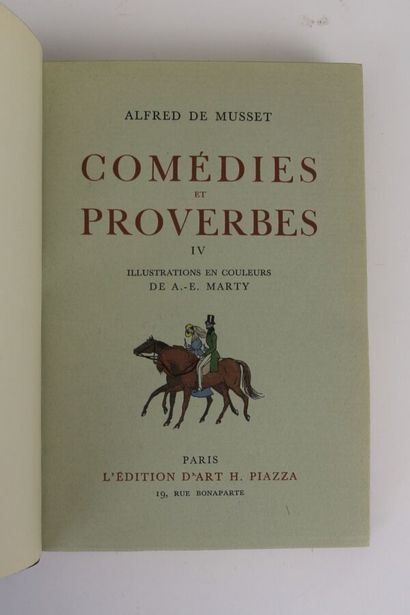 null Alfred de MUSSET. OEuvres complètes. Paris, L'Edition d'Art H. Piazza, 1932,...