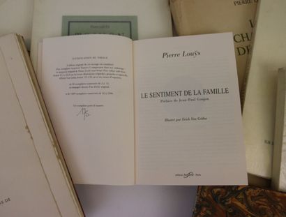 null Pierre LOUYS. Set of 9 books in paperback or in sheets by or about Pierre Louys.

Set...
