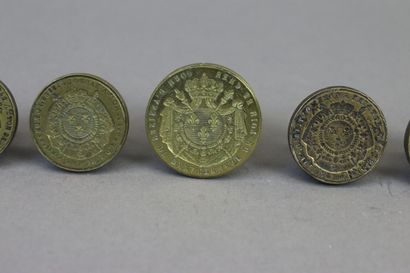 null Eight wax seals of notaries in bronze and one wax seal of the Court of Assize...