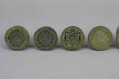 null Eight wax seals of notaries in bronze and one wax seal of the Court of Assize...