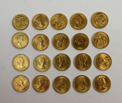 GREAT BRITAIN

20 Gold Sovereigns type Elizabeth...