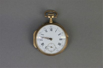 Pocket watch in yellow gold 750°/°°, gold...
