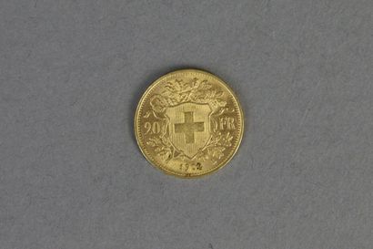 null SUISSE

20 Francs Suisse, année 1902.