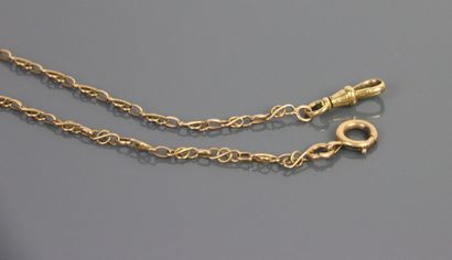 null Chain in yellow gold 750°/°°, fancy mesh, clasp. 

Length : 40,5 cm - Weight...