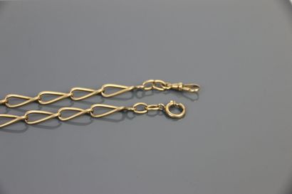 null Chain in yellow gold 750°/°°, links horse, clasp snap hook. 

Length : 41 cm...