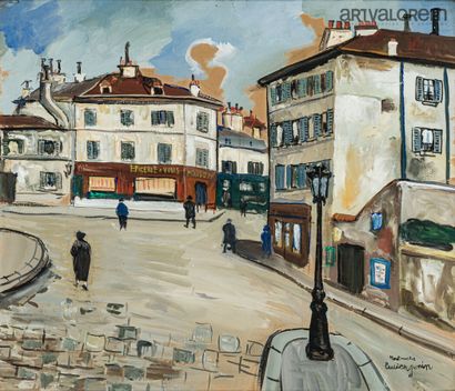 null ECOLE XXEME SIECLE

Montmartre, 

gouache, en bas à droite: Montmartre 

39,5x45,5...