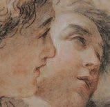 Louis-Jean-François LAGRENEE (1725-1805) Deux têtes de jeunes hommes Trois crayons...