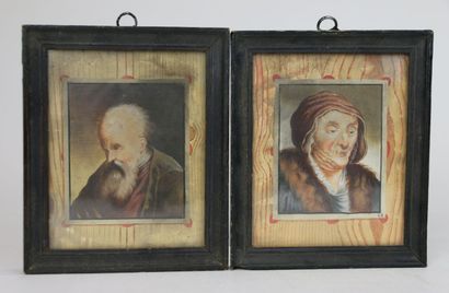 null ECOLE ALLEMANDE du XVIIIème siècle, suiveur de Wilhelm DIETRICH
Portraits,
Paire...