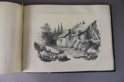 null ECOLE FRANCAISE du XIXème siècle
Album de 70 dessins au graphite de paysages,...