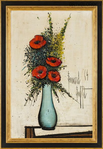 null Bernard BUFFET (1928-1999)
Pavots dans un vase bleu, 1964
Huile sur toile.
Signée...