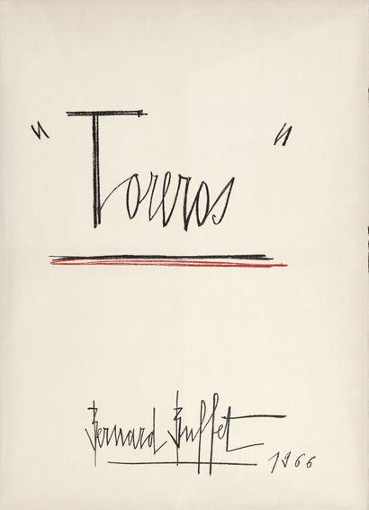 null BUFFET Bernard, 1928-1999
Toreros, 1966
Ouvrage et suite de 10 lithographies...