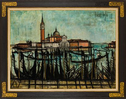 null Bernard BUFFET (1928-1999)
Venise, Isola di San Giorgio, 1962
Huile sur toile.
Signée...