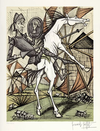 null BUFFET Bernard, 1928-1999
Don Quichotte, 1989
Ouvrage et suite de 10 lithographies...