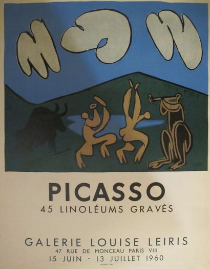 PICASSO, Poster of the Louise Leyris gallery,...