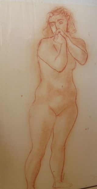 MODERN SCHOOL, 
Study of a female nude, 
lithograph...