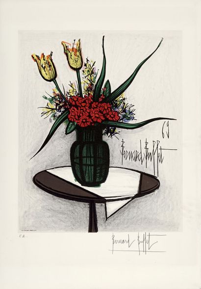 BUFFET Bernard (after) 
Bouquet of flowers,...