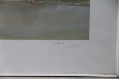 null Jean William HANOTEAU (1937)
Lake landscape
Two Lithographs in colors, one signed...