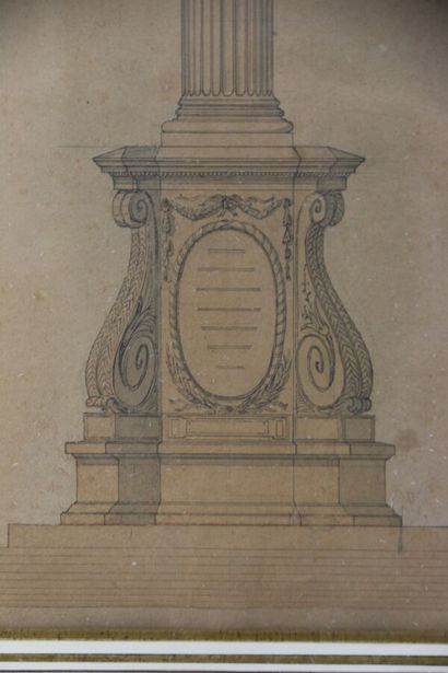null FRENCH SCHOOL of the second part of the 19th century 
Project for a column of...