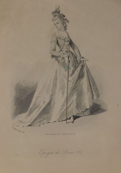 null FRENCH SCHOOL of the XIXth century
Elegant women at the time of Louis XV
Suite...