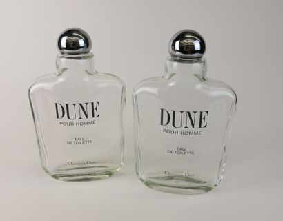 null Christian Dior - "Dune pour Homme" - (1997)
Pair of two colorless glass advertising...
