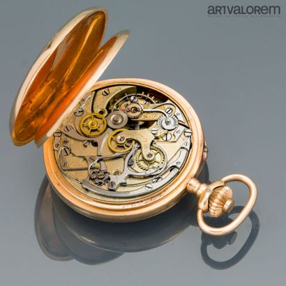 Chronograph pocket watch in 750°/°° yellow...